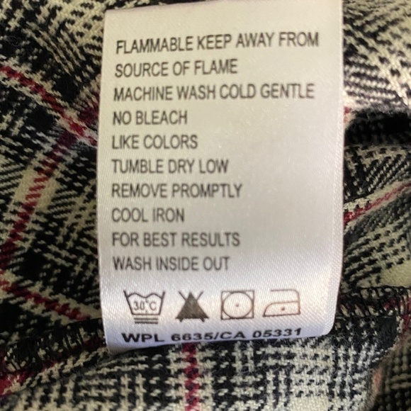 Woolrich 2006 100% cotton button down plaid shirt women's large - Picture 9 of 9